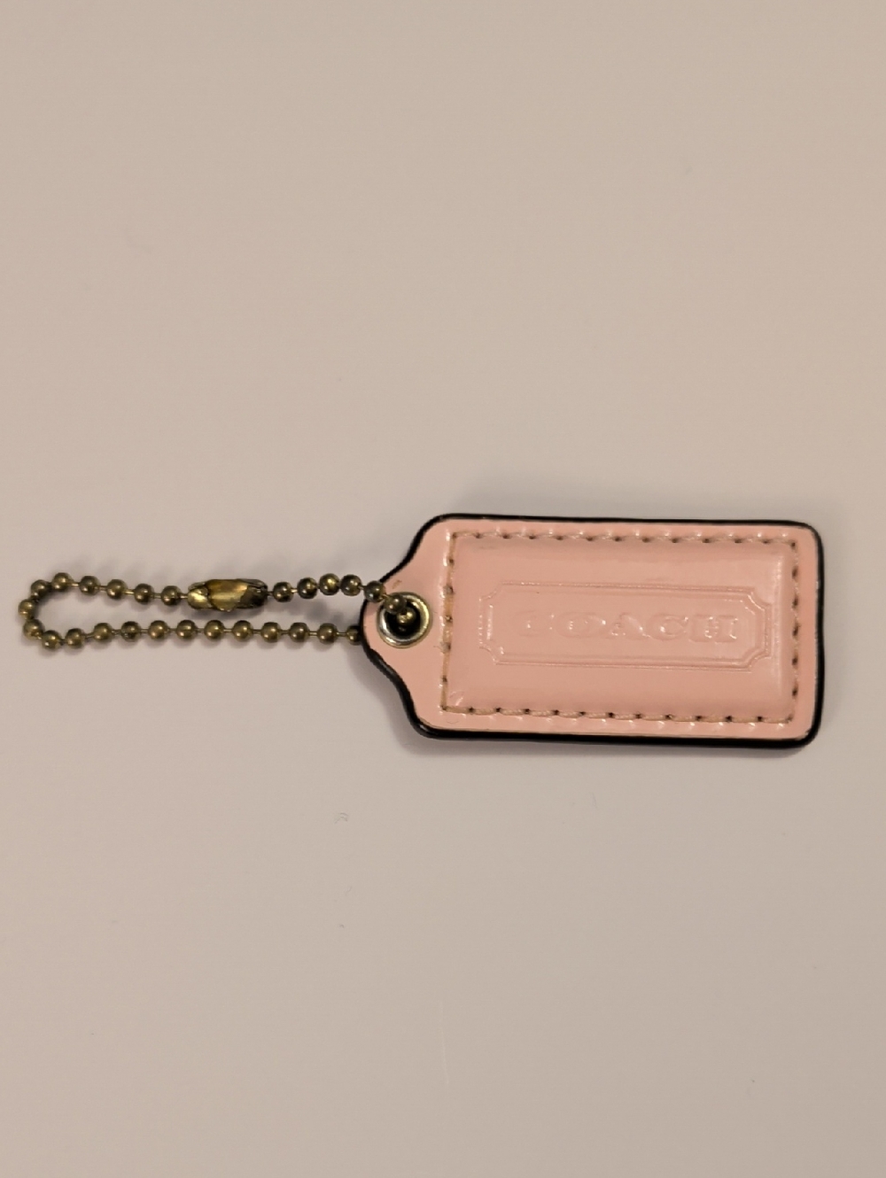 Coach Light Pink Patent Leather Hang Tag GUC